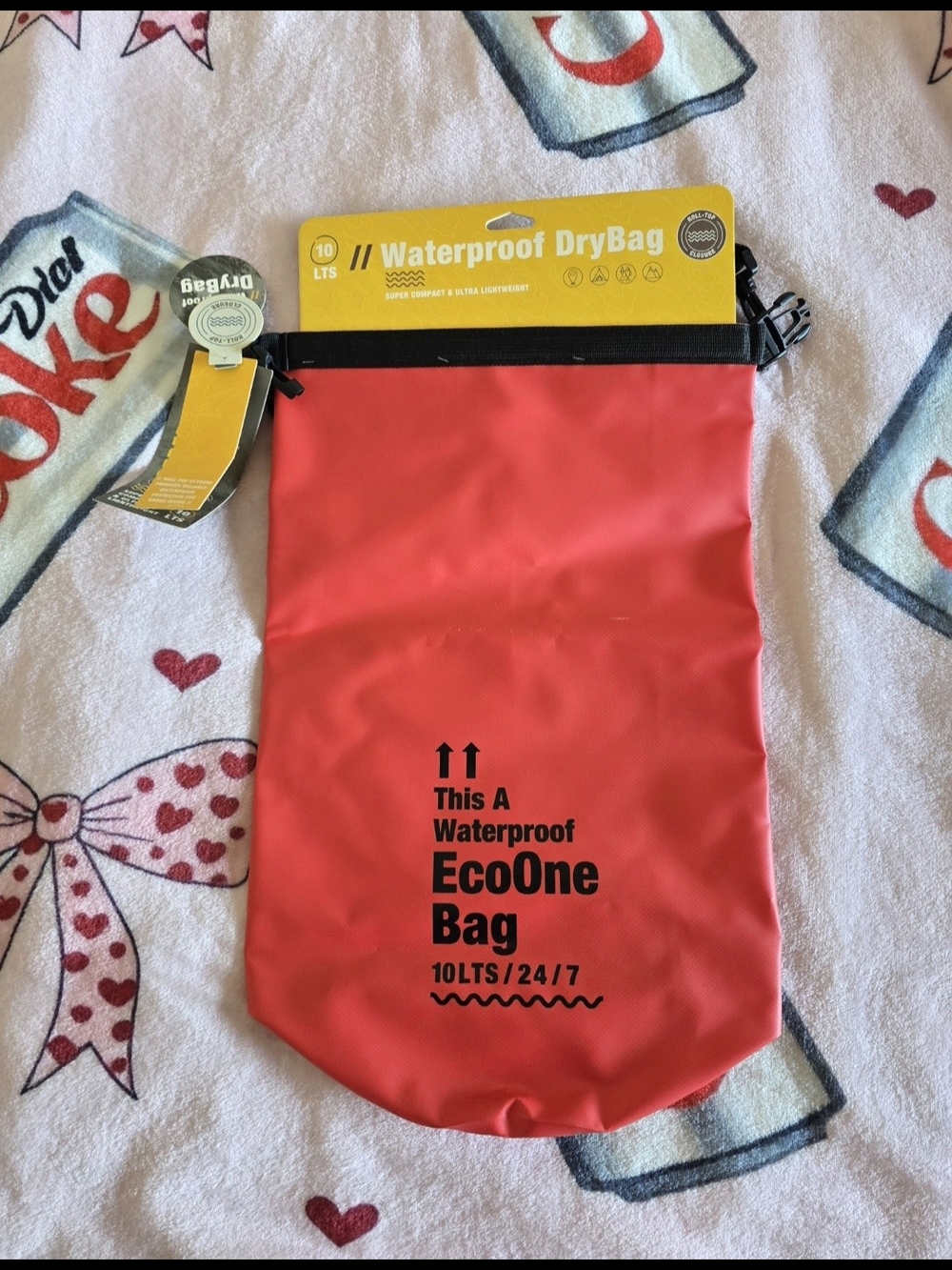 Waterproof Dry Bag - Red - 10L